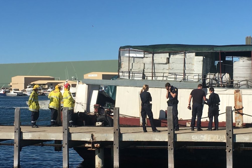 A vessel at Geraldton is being inspected by police.