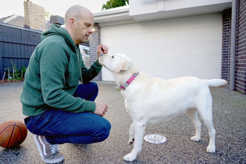 Tony and his dog.