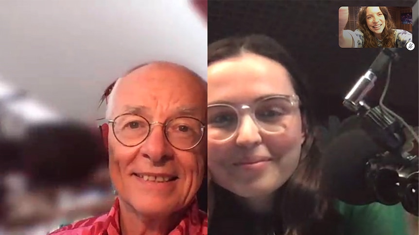 Dr Karl and reporter Olivia Willis on skype - with triple j's Lucy Smith