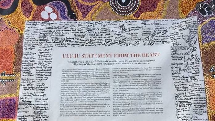 Document outlining Uluru Statement from the Heart