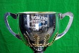 The AFLW trophy on display in Melbourne on February 1, 2017.
