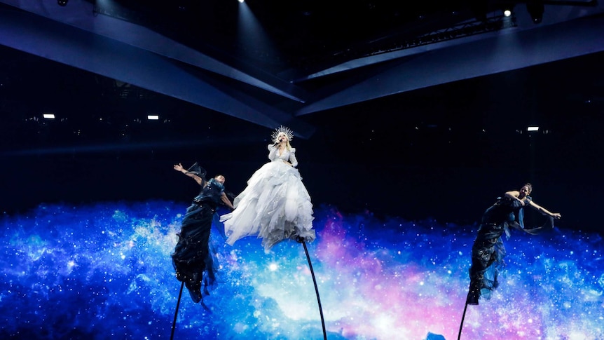 Kate Miller-Heidke performs her Eurovision entry Zero Gravity.