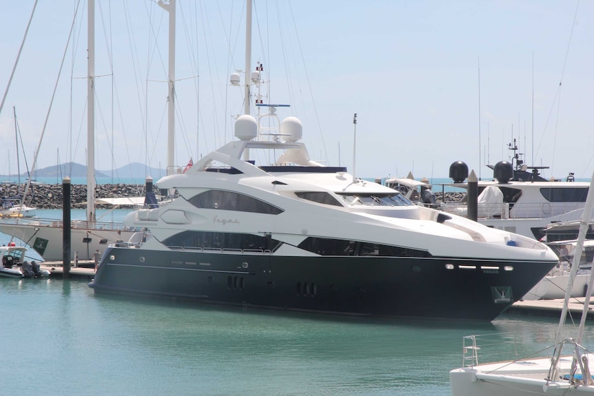 A large boat docket at a marina