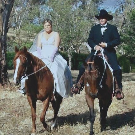Jim Willoughby riding his daughter Megan to the isle on her wedding day in 2013.