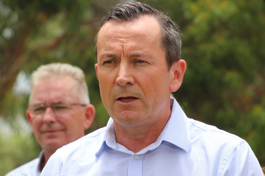 A close-up shot of WA Premier Mark McGowan.