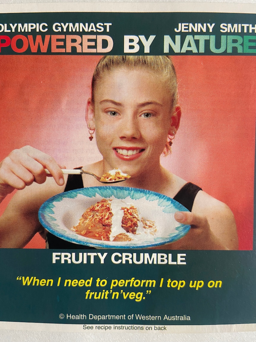 A girl eating from a bowl in a healthy eating ad.