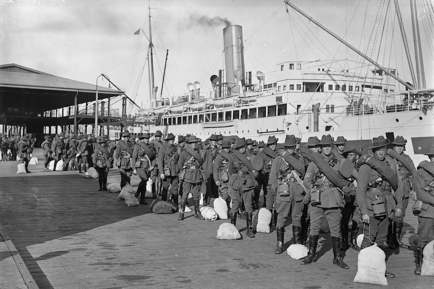 The 4th Light Horse Regiment at Port Melbourne