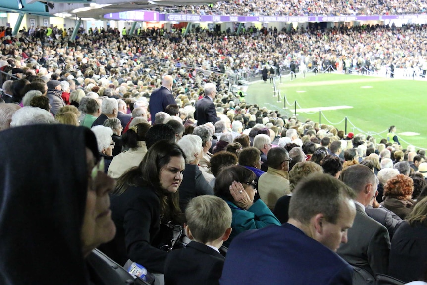 Jehovah's Witnesses of all ages are gathered at Melbourne's Docklands Stadium.