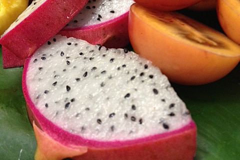 Tropical fruit, featuring dragon fruit