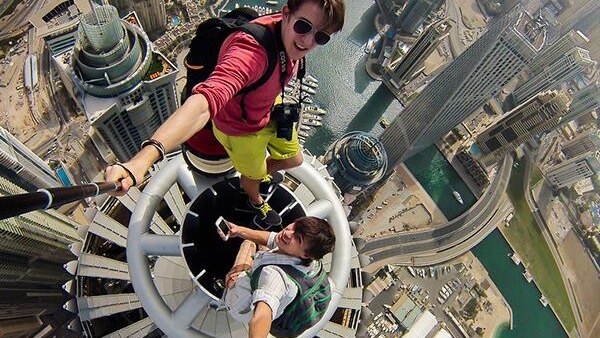 Russian Alexander Remnev and a friend scaled the Princess Tower in Dubai, the world's tallest residential building at 414m.