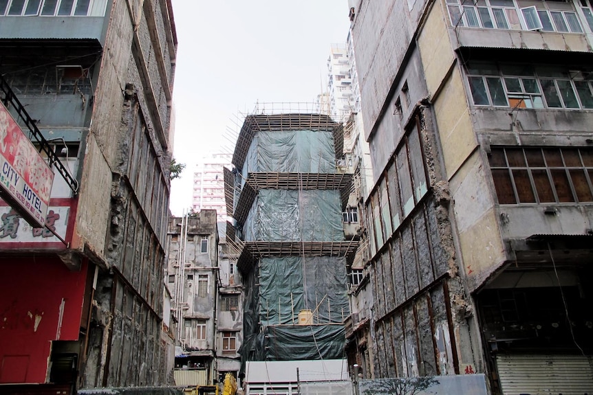 Buildings in the Hong Kong district of Mong Kok.