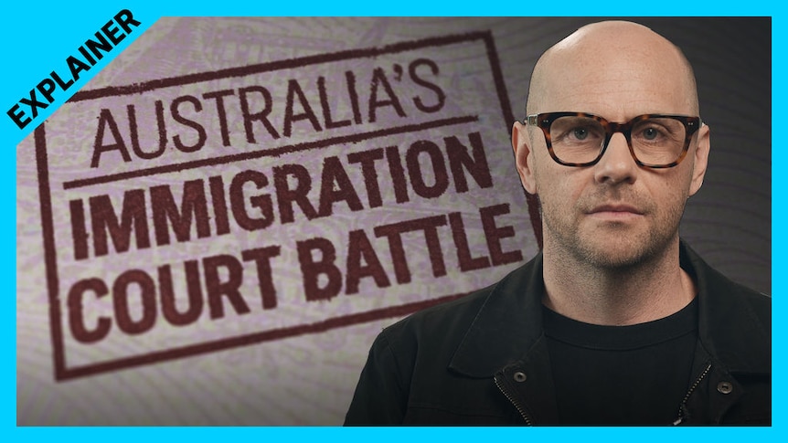 Australia's Immigration Court Battle: A man in glasses looks at the camera.