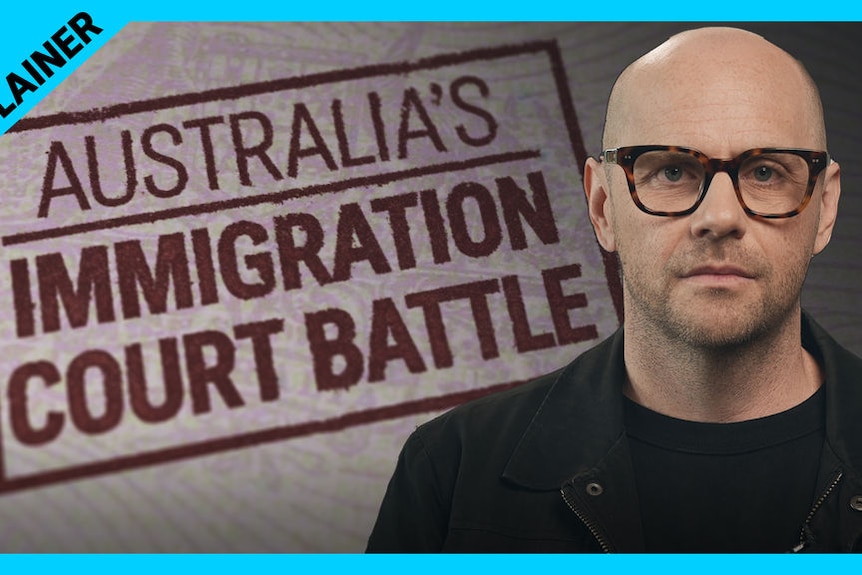 Australia's Immigration Court Battle: A man in glasses looks at the camera.