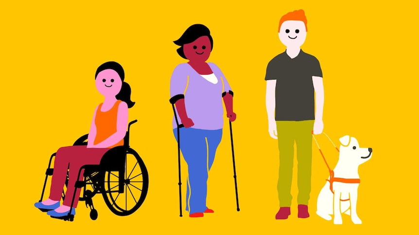 Illustration of different people for article on the impact of ableism in our society
