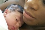 Serena Williams posts an Instagram photo of baby Alexis.