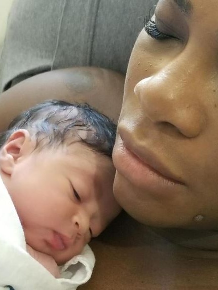 Serena Williams posts an Instagram photo of baby Alexis.