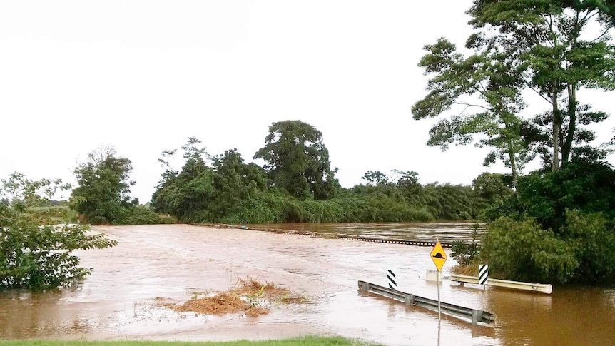 The old highway bridge north of Innisfail went under.