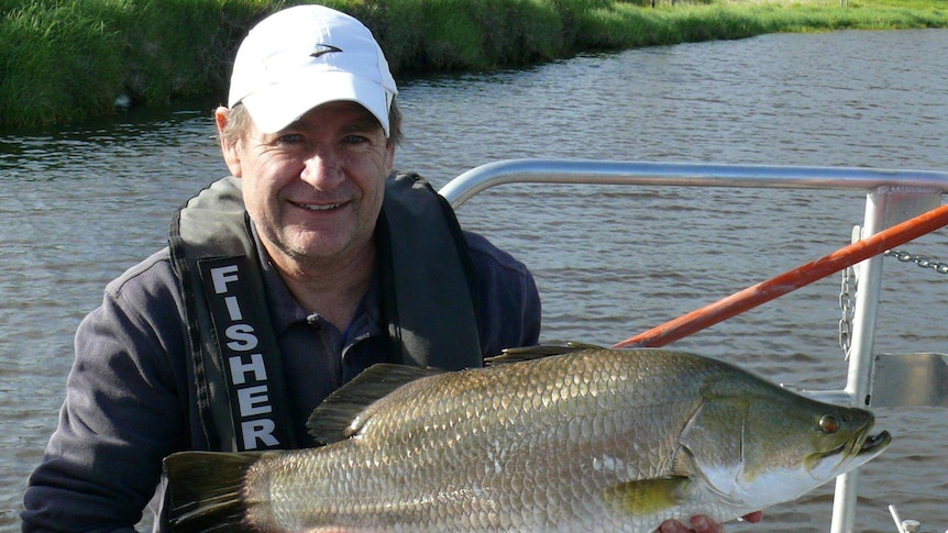 Fisheries staff have been monitoring the growth rate of barramundi in the Hazelwood pondage.