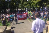 Senator Whish-Wilson addresses CSIRO rally in Hobart
