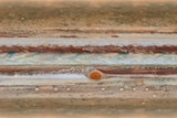 A new image map of Jupiter showing the Great Red Spot and bands of clouds