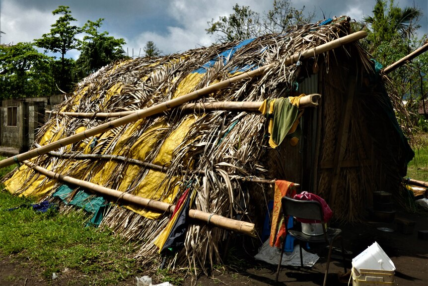 A house constructed using materials found on Tanna Island in Vanuatu