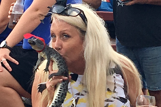 A woman at the Crocodile Cup in Berry Springs
