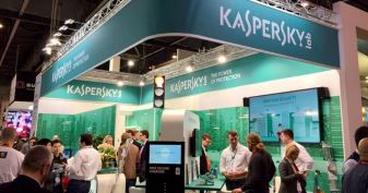 A Kaspersky Lab trade booth.