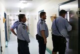 Guards visit prisoners in the detention unit at Woodford Correctional Centre, north of Brisbane in April 2015