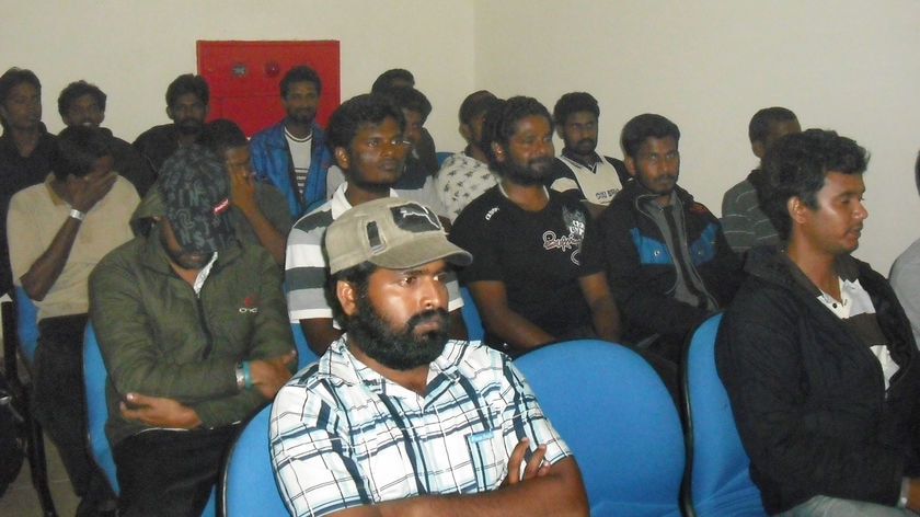 22 Sri Lankan men were coaxed off the Oceanic Viking yesterday.