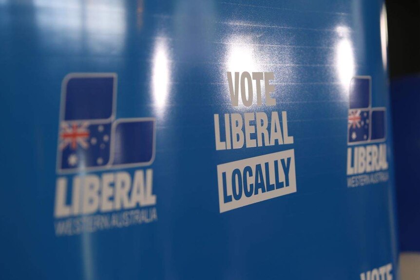 A vote Liberal locally sign.