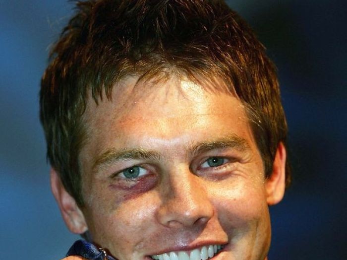 Ben Cousins poses with the 2005 Brownlow Medal
