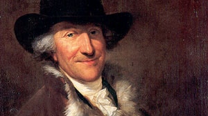 Wilhelm Friedemann Bach, in a portrait by Wilhelm Weitsch. The authenticity of this portrait is disputed