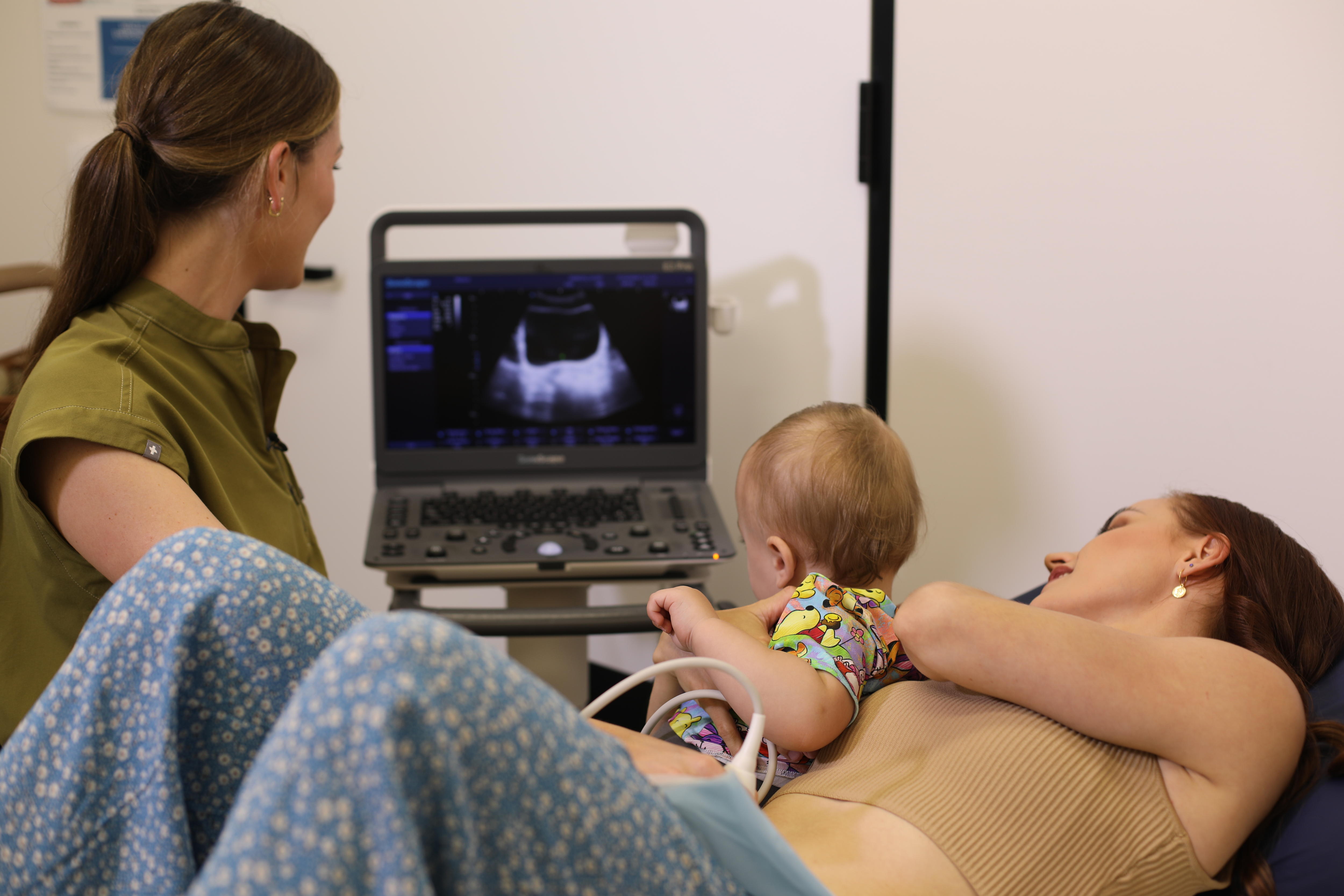 Lianne getting a pelvic scan at the Endometriosis clinic