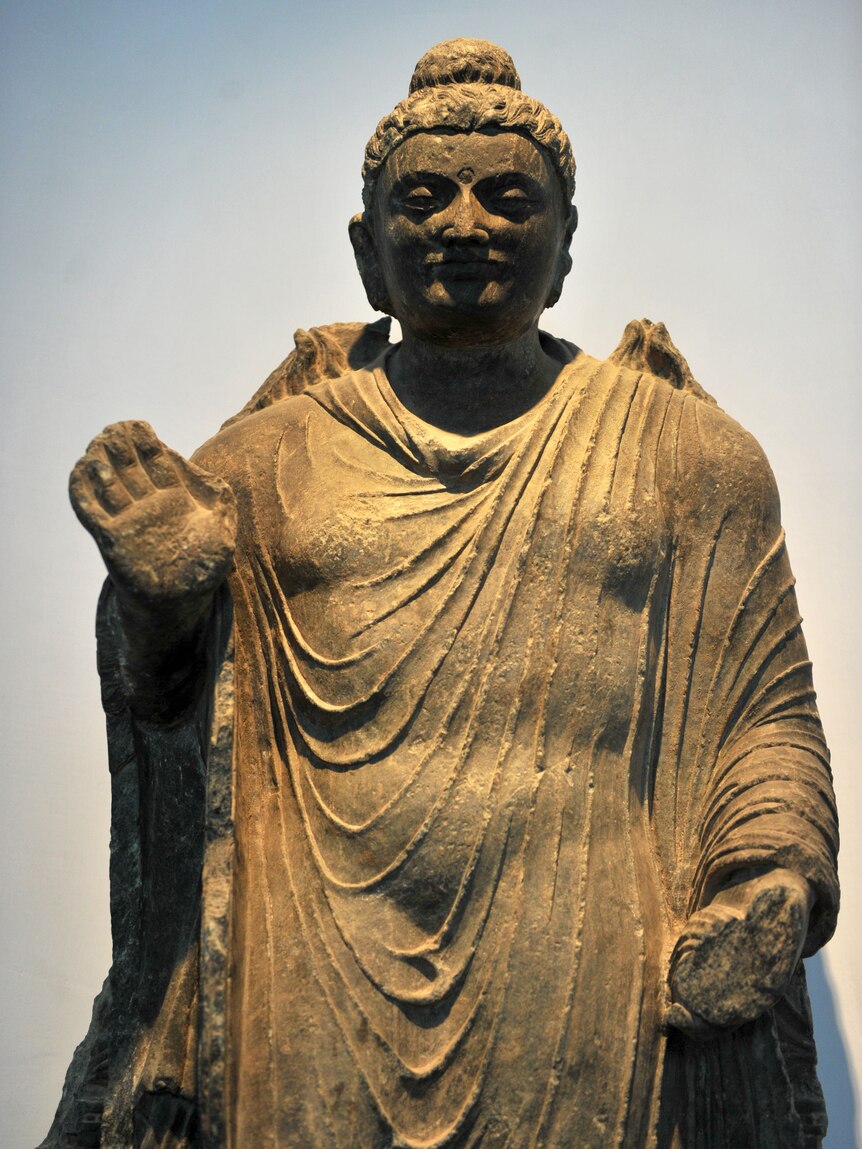 Rightful place - a Buddha statue is displayed at the Kabul Museum
