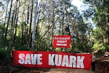 Conservations has set up a blockade in the Kuark Forest in eastern Victoria.