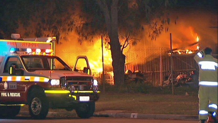 It is believed the blaze started outside a large tannery.