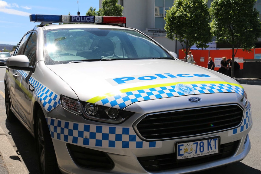 A police car in Tasmania