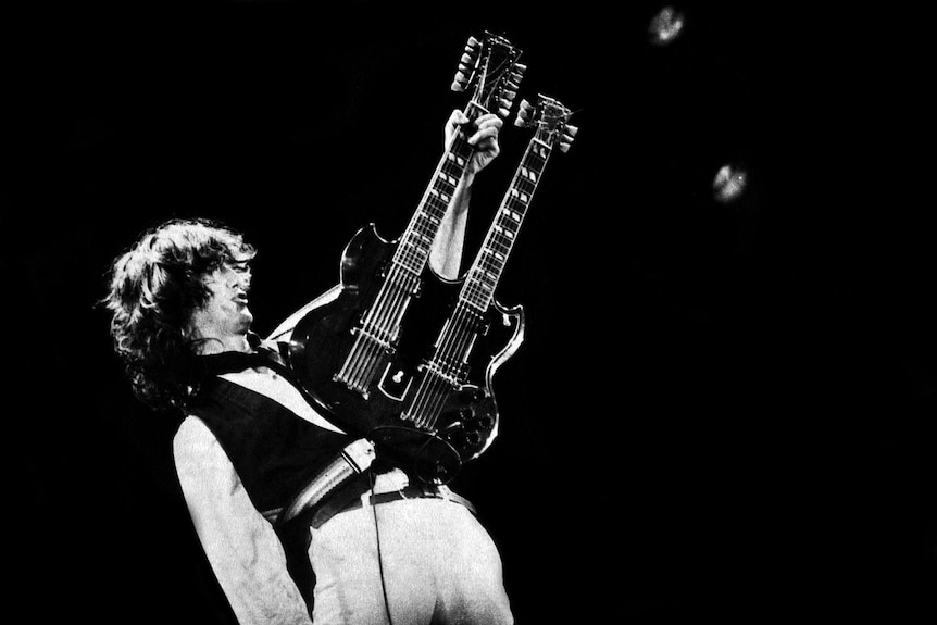 Jimmy Page on stage 1983