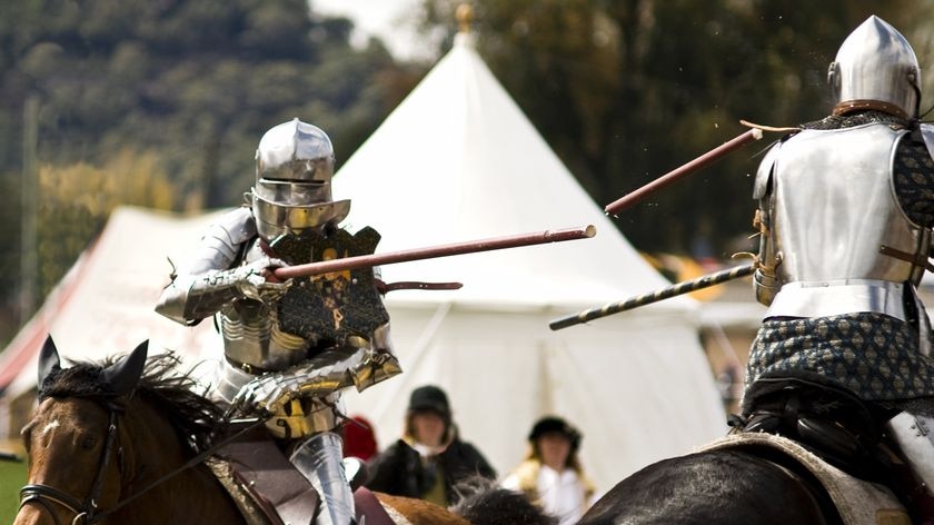 Heavy metal: Would-be knights will enter the lists in Lithgow this weekend.