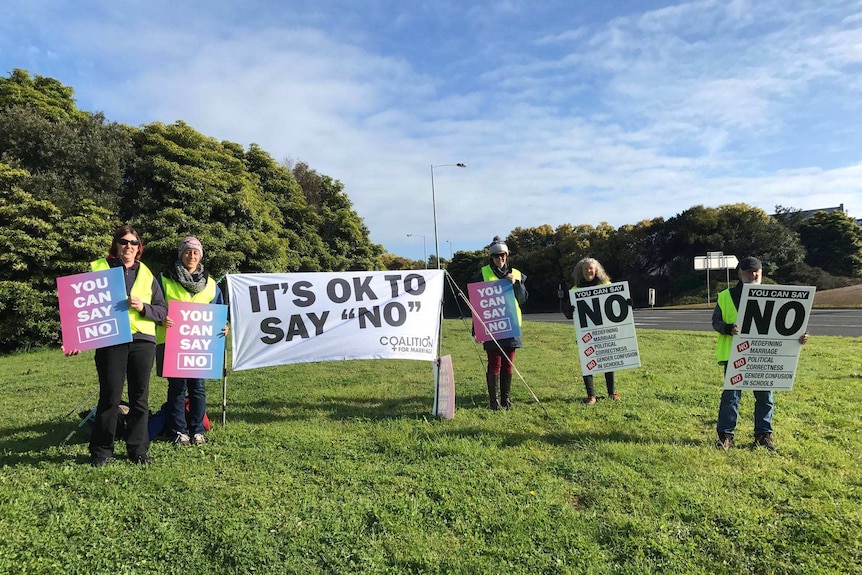 It's OK to say No campaigners in Tasmania