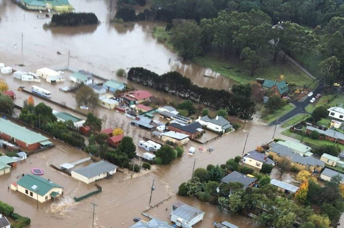Латроб беше най-тежко засегнатият град по време на наводненията в Тасмания през 2016 г