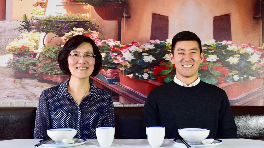 Caroline Xu and her son Ivan Chen.