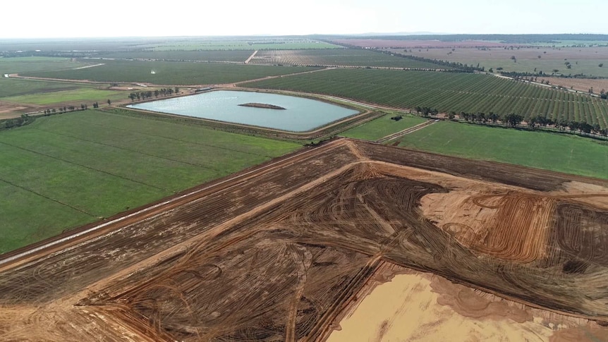 A drone shot of Webster operations in the Murrumbidgee Valley.