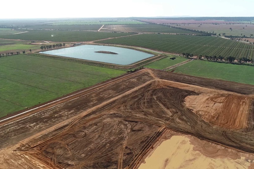 A drone shot of Webster operations in the Murrumbidgee Valley.