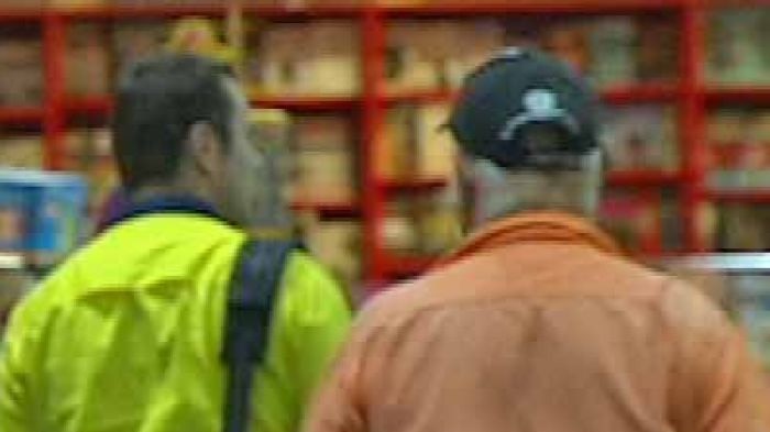 FIFO workers inside Perth airport terminal