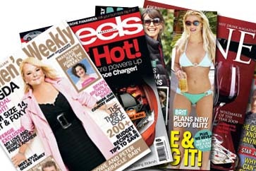 A collection of ACP Magazine titles, including Women's Weekly, are displayed together.