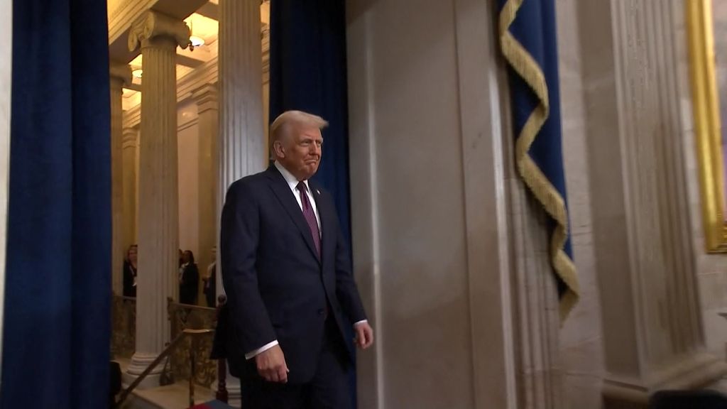 Donald Trump arrives at the Capitol Rotunda - ABC News