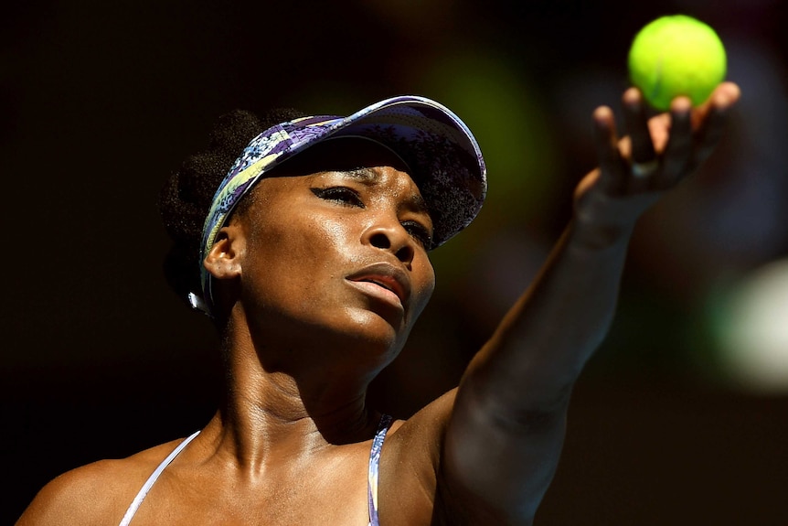 American Venus Williams during her Australian Open quarter-final against Anastasia Pavlyuchenkova.