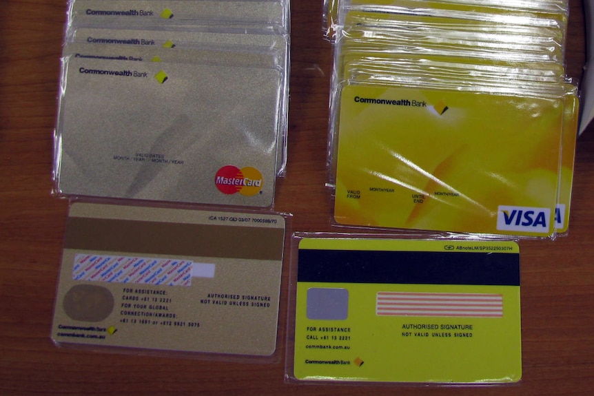 Seized blank credit cards
