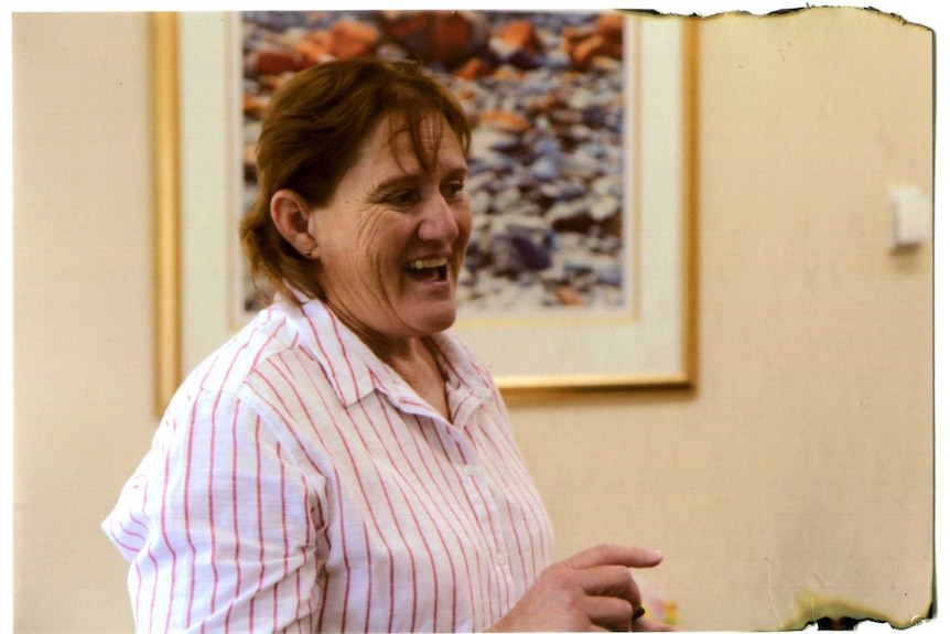 Singleton Mayor Sue Moore laughs, while standing in council's offices.